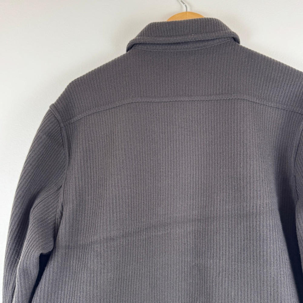 Mode of One Mens Ribbed Knit Snap Front Jacket Jet Grey‎ 100194421MN Medium NWT - Picture 13 of 14